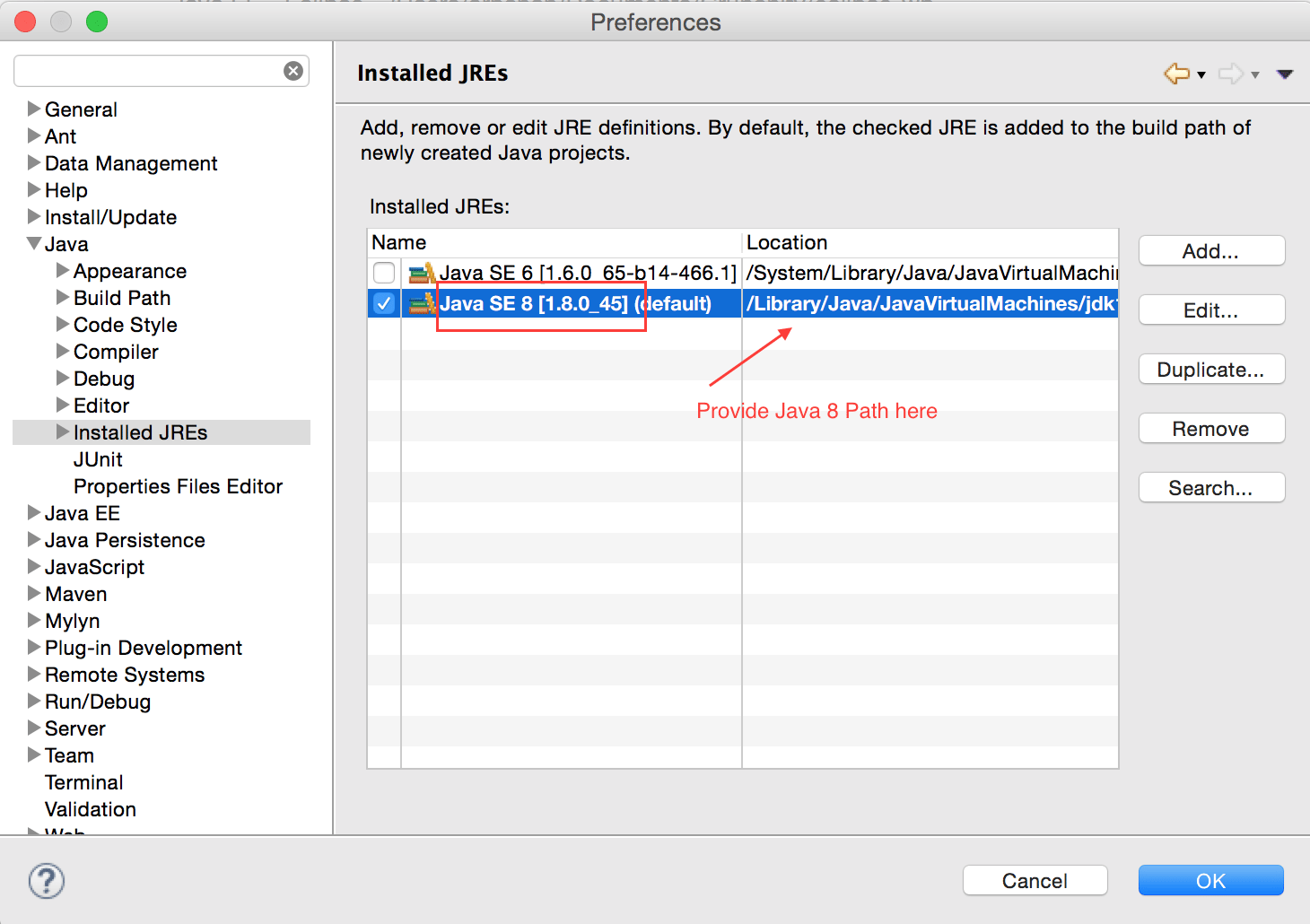update java for mac